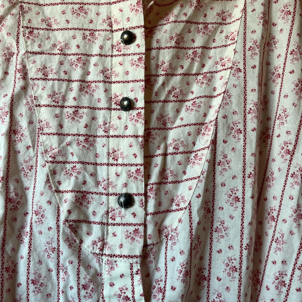 Floral Button Down Shirt - Pink - Picture 2 of 3
